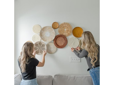 ديكور حائط المطبخ البوهيمي الحديث بأسلوب الجنوب الغربي مجموعة من 12 سلة