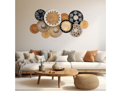 ديكور غرفة بوهيمي حائطي لغرفة المعيشة وغرفة النوم ملون بأسلوب ساحلي