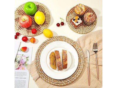 ديكور الحائط المنسوج يدويًا دائري مزخرف معلق