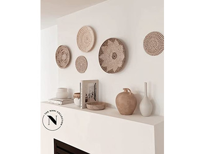 ديكور حائط بمجداف مطلي وديكور القرع بنبات الياقوتية المائية