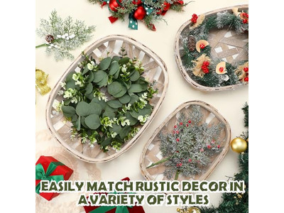 ديكور حائط الحمام من الروطان مجموعة من 3 زينة مطعم