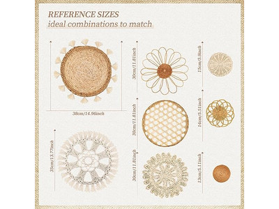 ديكور سلة الحائط البوهيمي الدائري في سلال المطبخ المنسوجة على الطراز الريفي