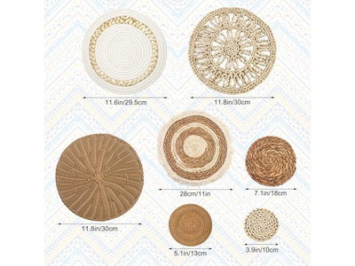 إطار حبل منسوج ديكور حائطي زينة خشبية للمنزل