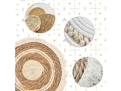 إطار حبل منسوج ديكور حائطي زينة خشبية للمنزل