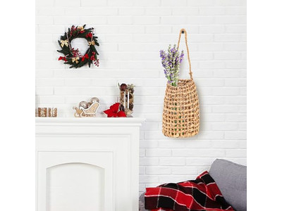 سلة حائط بوهو ديكور منزلي زخرفة طبق دائري فني