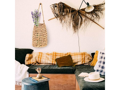 سلة حائط بوهو ديكور منزلي زخرفة طبق دائري فني